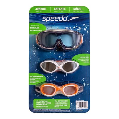 SPEEDO 青少年泳鏡3入組 面罩式/進階型/廣角型-吉兒好市多COSTCO代購