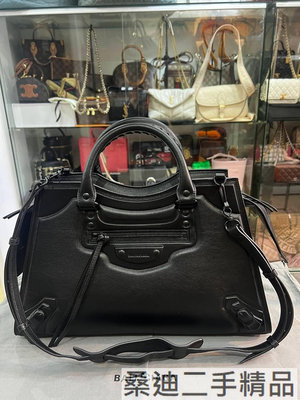 BALENCIAGA 黑色牛皮 Neo Classic City 機車包