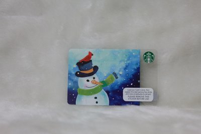 星巴克 STARBUCKS 英國 2016 6128 雪人 聖誕節 限量 隨行卡 儲值卡 收藏