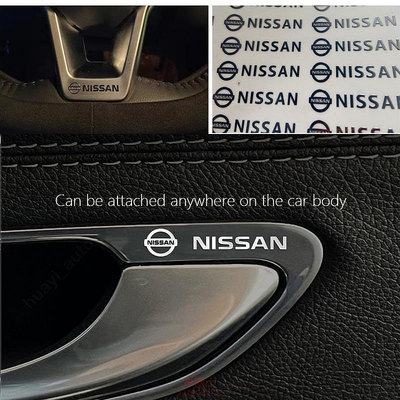 NISSAN 日產標誌汽車 3D 貼紙外部金屬室內裝飾創意窗戶三月 Almera Note Livina Juke X- @车博士