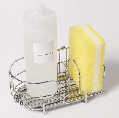 18874c 日本製 好品質 304不鏽鋼 洗清潔劑洗碗肥皂海綿菜瓜布瀝水架 洗碗槽浴室洗手台收納盒儲物架