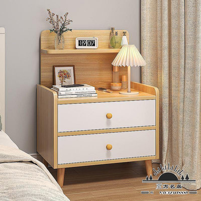 小型床頭柜置物架臥室現代簡約床邊柜輕奢簡易出租房用收納儲物柜.