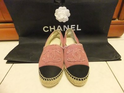 Chanel 鉛筆鞋  草編鞋 紅 黑