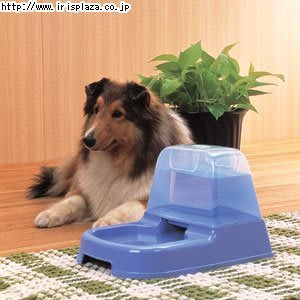 IRIS犬貓狗寵物用自動給水器 塔式飲水器 水盆 水碗 餵水器J-200（藍色款）2公升，每個500元