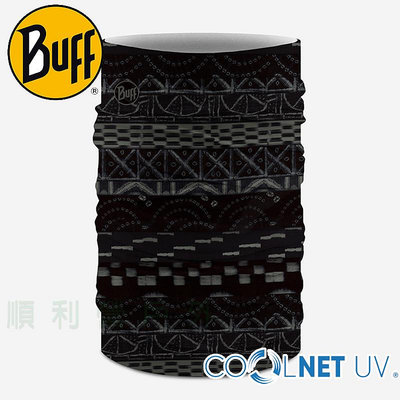 西班牙BUFF 魔術頭巾 COOLNET 抗UV頭巾 黑色圖像 131455-999 降溫涼感 OUTDOOR NICE