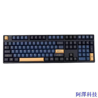 安東科技藍色武士鍵帽129鍵可替換原廠高度pbt熱昇華適用gmk64 68 96 980 104機械鍵盤