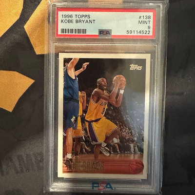 1996-97 topps Kobe Bryant rc key card psa 9