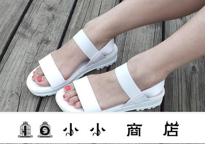 msy-簡易時尚☆:: 休閒個性雙寬帶厚底涼鞋