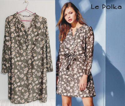 百貨公司專櫃品牌 名牌 Le Polka 氣質襯衫洋裝(澳洲進口素材)