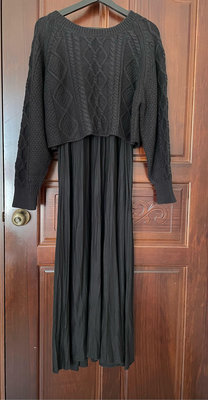 cocodeal 黑色針織三件式洋裝
