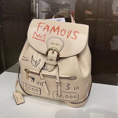 ╭☆包媽子店☆COACH Basquiat 塗鴉系列雙肩背包後背包