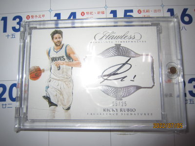 ファッション通販】 NBAカード RICKY RUBIO 25シリ サインカード