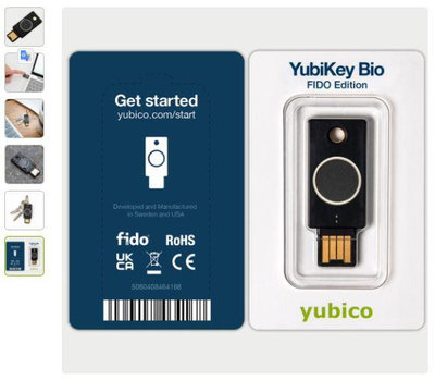 【樂活時尚館】最新版YubiKey Bio/C Bio指紋辨識免密碼Fido加密資安金鑰
