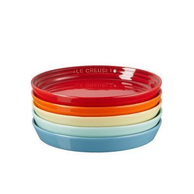 Le Creuset 瓷器新采和風系列圓盤22cm 櫻桃紅/火焰橘/閃亮黃/薄荷綠/水手藍 特價680元
