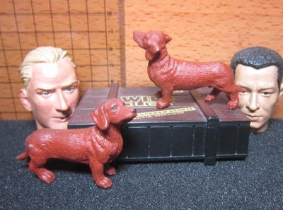 Z3動物部門 mini模型1/6褐色小型犬臘腸狗模型一隻(幼犬)