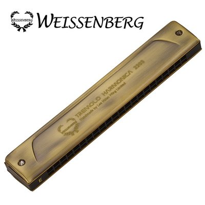WEISSENBERG  專業款2203-RS22孔複音口琴-青古銅