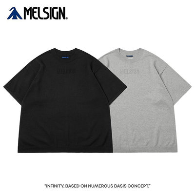 [NMR] 現貨 MELSIGN 24 S/S Summer Knit Logo Tee 品牌標誌針織短袖T恤