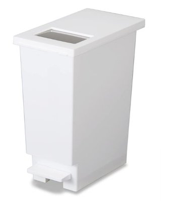 18943c 日本製 好品質 浴室客廳房間廚房垃圾桶 優雅 白色 腳踏式開蓋 有蓋垃圾桶 儲物桶收納桶 廚餘食物圾桶