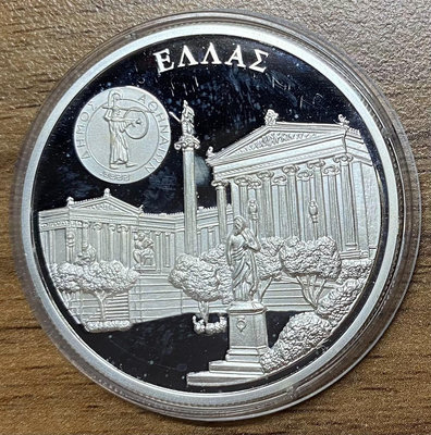 【二手】希臘1996年 雅典神廟10歐元精制紀念銀幣 實物實圖 銀幣 紀念幣 紀念鈔【破銅爛鐵】-3668