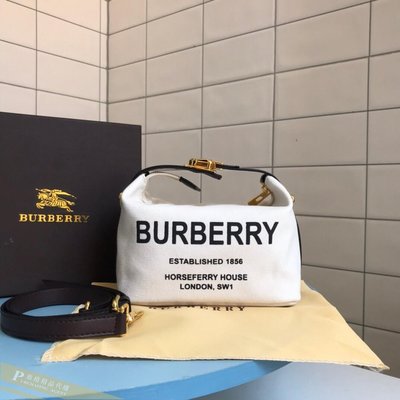 雅格精品代購 BURBERRY 巴寶莉 新款帆布盒子 手提包 美國outlet代購