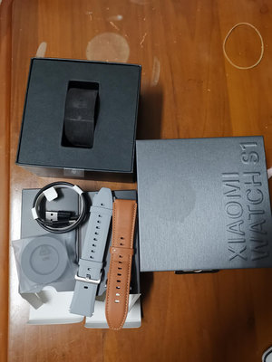 小米Xiaomi Watch S1智能運動手錶適用之原廠充電器,皮革錶帶,夕膠錶帶