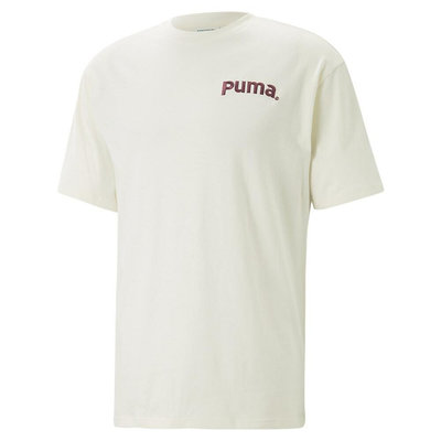 PUMA 流行系列P.Team短袖T恤 男性 米白色 素面 休閒衣 品牌服 百搭款 KAORACER 62248665