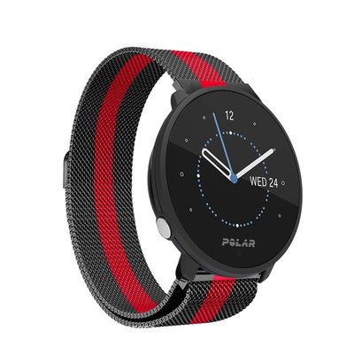 時間匠人手錶配件適用Polar Unite錶帶Grit X不銹鋼磁吸博能Ignite 2米蘭尼斯錶帶