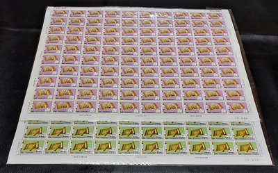 【有一套郵便局】特300 中國書籍郵票4大全張整版100套81年原膠全品 (大)