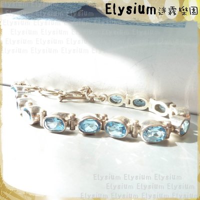 Elysium‧迷霧樂園〈LTP005B〉尼泊爾‧14顆 瑞士藍 藍色 拓帕石 手工925銀手鍊/手環