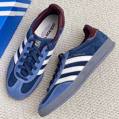 正品Adidas Originals Gazelle Indoor 藏青藍 麂皮 德訓鞋 ID1008-台之星代購