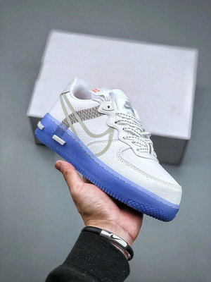 【格格巫】耐克Nike Air Force 1 React QS 骨白 冰藍 AF1空軍一號低幫板鞋