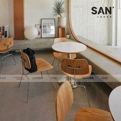 【小琳家居】韓式咖啡廳桌椅組合簡約甜品奶茶店圓桌子烘焙蛋糕店鐵藝椅子