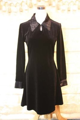 【性感貝貝】精品服飾 黑色絲絨質小禮服式洋裝, Morgan Zara 瑪之蜜JoJo鋇萱b.club款