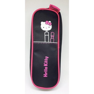 Sanrio 三麗鷗 Hello Kitty 凱蒂貓 黑色 收納包 化妝包 刷具包 文具 收納 筆盒 筆袋