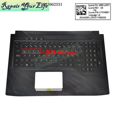 電腦零件華碩ASUS GL503VD 黑色C殼 背光 筆記本鍵盤 QWER 透光 LA筆電配件