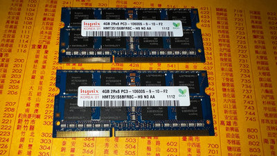1333.海力士 雙4g=8G(二手良品NB)筆電記憶體DDR3雙面16顆粒 hmt351s6bfr8c