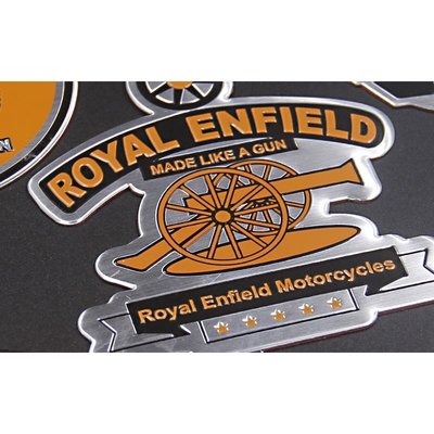 [酷奔車品]適用於 Bullet 350 的 Royal Enfield/皇家恩菲爾德 機車 標誌 徽章 鋁 貼花和貼紙