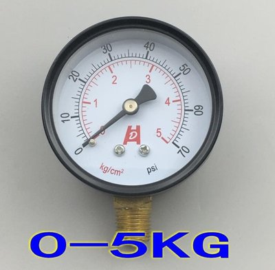 壓力錶 壓力表 5 10 5KG 7KG 10KG 15KG 水壓表 氣壓表 直立式 空壓計 PSI 空壓機 試水壓力表