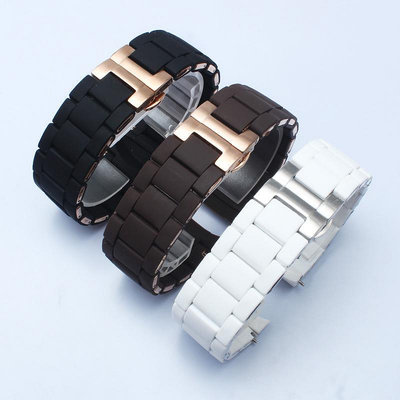 Armani錶帶 膠包鋼錶帶適配阿瑪尼Arman手錶AR5920/AR5906/AR5905男女不銹鋼 阿瑪尼鋼帶錶帶