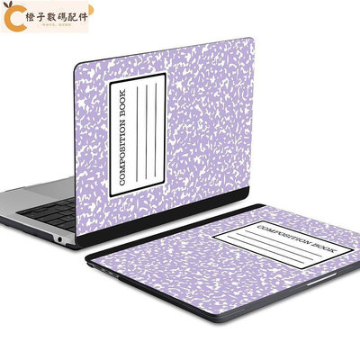 書本式外殼適用於MacBook Air Pro 13 14英寸 Air M1 M2芯片蘋果筆電保護殼帶注音鍵盤膜[橙子數