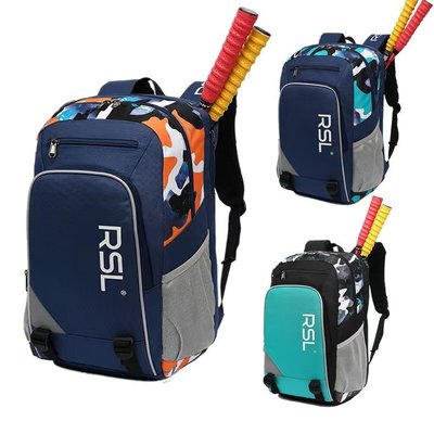 熱銷 正品防偽RSL羽毛球包雙肩背包男女款單肩戶外運動背包3支裝網球包~特價~特賣
