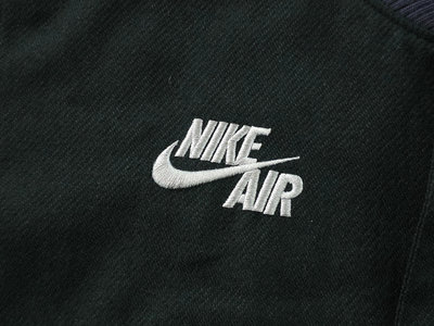 NIKE AIR 羊毛混紡 防水拉鍊 黑色 棒球外套 (S) #4085 (一元起標 無底價)