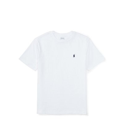 【Polo Ralph Lauren】大男童短袖T恤 小馬Logo 純棉素面短t 圓領短袖T恤 潮T 白色