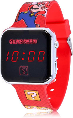 預購 美國帶回 Super Mario 超級瑪利兄弟 LED 電子錶 粉絲最愛 生日禮 學習手錶