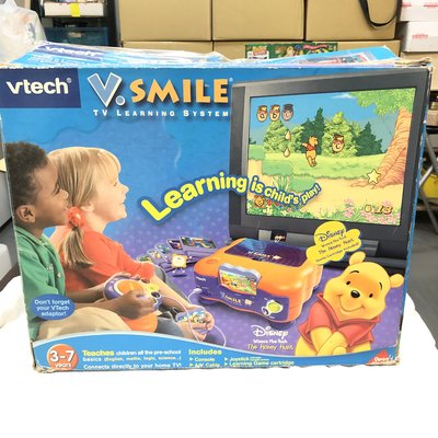 Vtech V.Smile 遊戲機+1搖桿+2片遊戲片 (英文) 小熊維尼 維尼 海綿寶寶