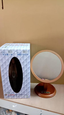 ◎超級批發◎上豪 612-002158 6吋 原木桌上鏡 平面鏡 立鏡美容鏡鏡子圓鏡剪髮理髮桌鏡美髮鏡化妝鏡