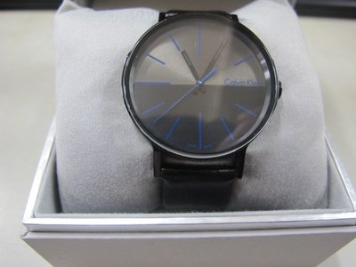 二手舖 NO.2533 原裝正品 Calvin Klein 經典款 ck手錶 簡約皮帶大錶盤