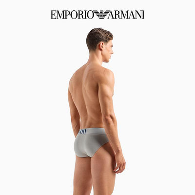 內褲EMPORIO ARMANI/阿瑪尼夏季新款男士純棉彈力三角Logo內褲