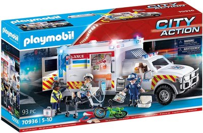 摩比 PLAYMOBIL CITY LIFE系列 70936 救護車遊戲組~請詢問庫存