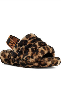 UGG Slingback Sandal 豹紋 毛毛 涼鞋 US6/ EU37